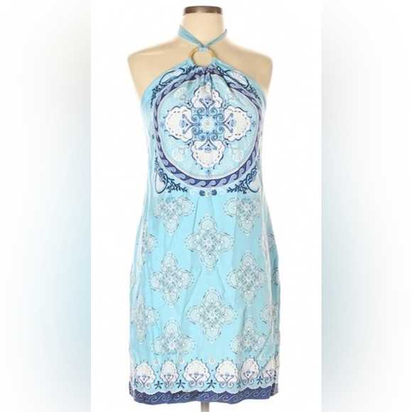 Vineyard Vines Dresses & Skirts - Vineyard Vines Blue and White Silk Dress